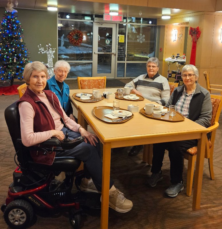 Sisters sharing meal at Immaculate Conception